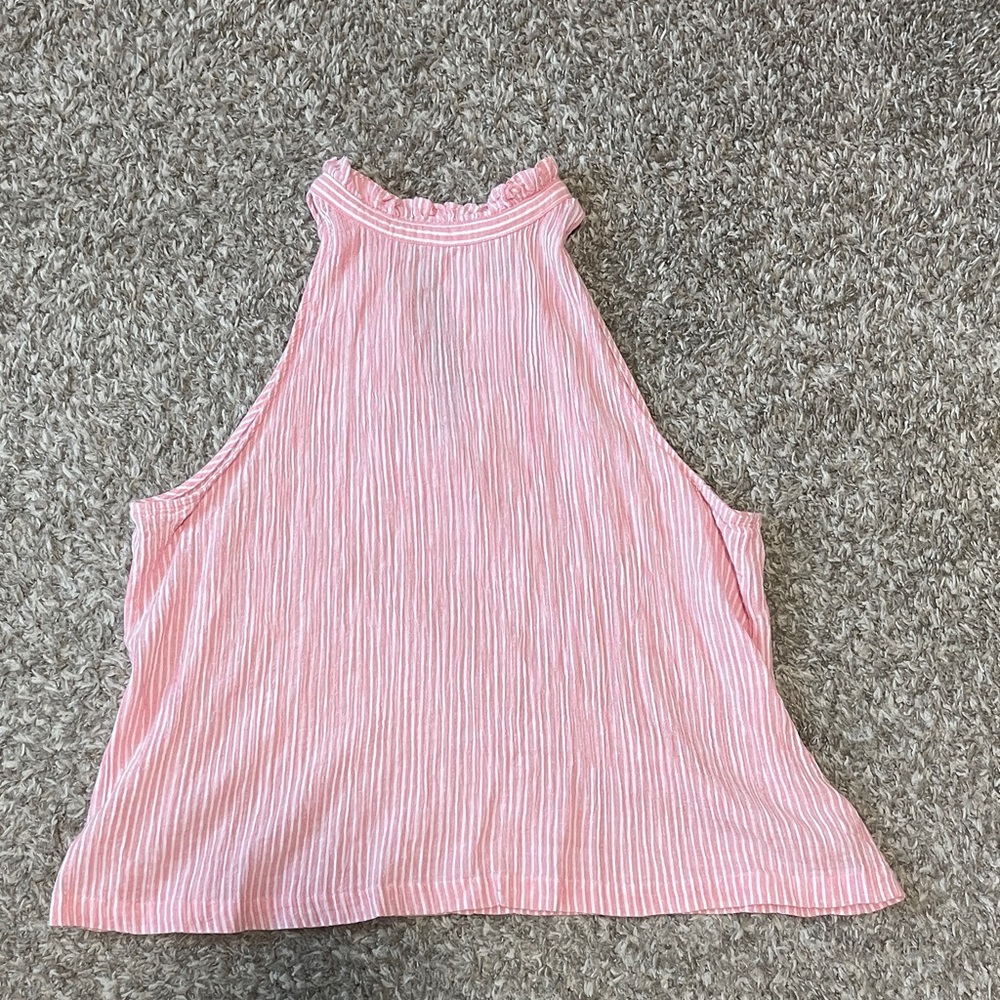 Universal Thread Pink and White Striped Tank Top